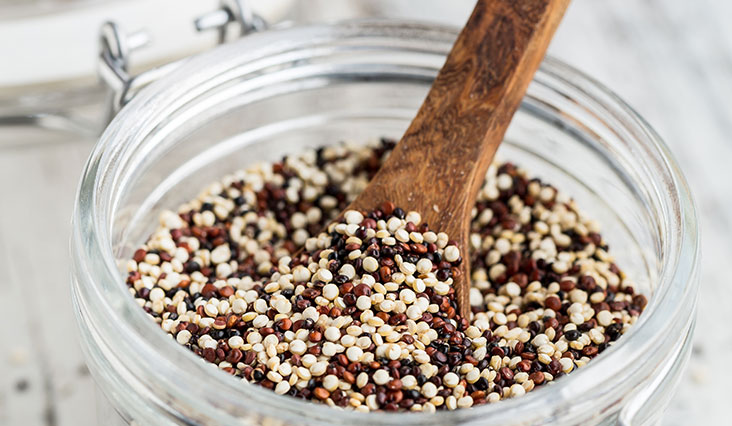 Quinoa saláta grillezett halloumi sajttal és friss fügével 