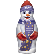 Milka mikulás vagy hóember tejcsokoládé figura