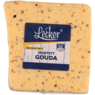 Lecker darabolt gouda sajt paradicsomos-bazsalikomos ízesítéssel