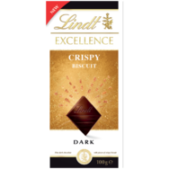 Lindt Excellence étcsokoládé ropogós kekszdarabokkal