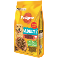 Pedigree Junior baromfi és zöldséges ízesítésű kutyatáp 10+2 kg