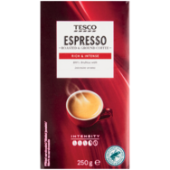 Tesco Espresso pörkölt, őrölt kávé