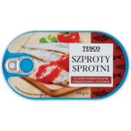 Tesco sprotni paradicsomos mártásban