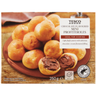 Tesco gyorsfagyasztott étcsokoládés profiterol