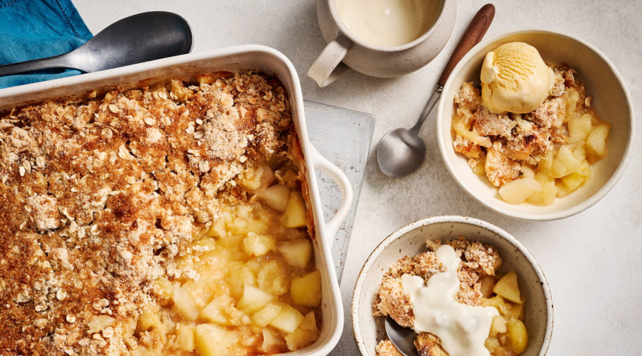 Könnyű almás crumble süti