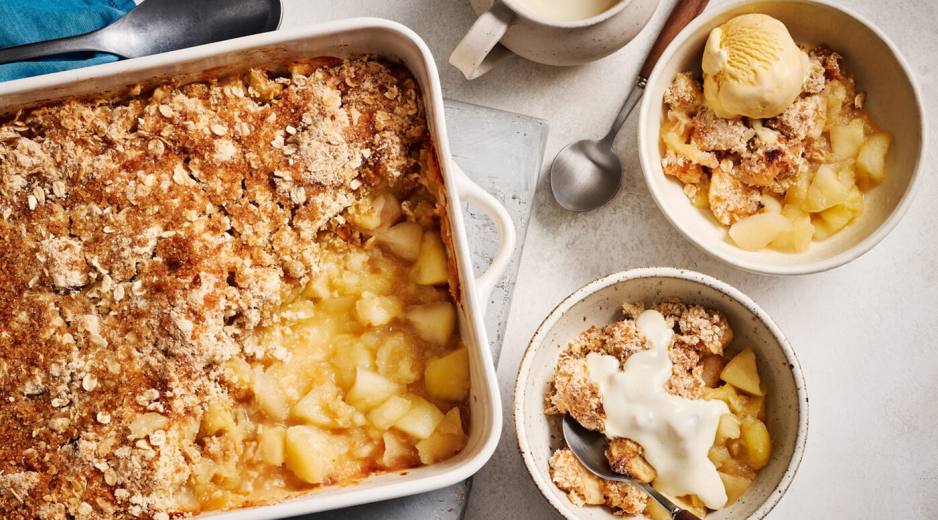 Könnyű almás crumble süti